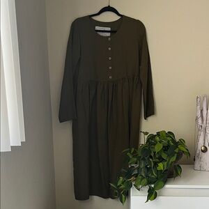 NotperfectLinen Long sleeve maxi mama linen dress